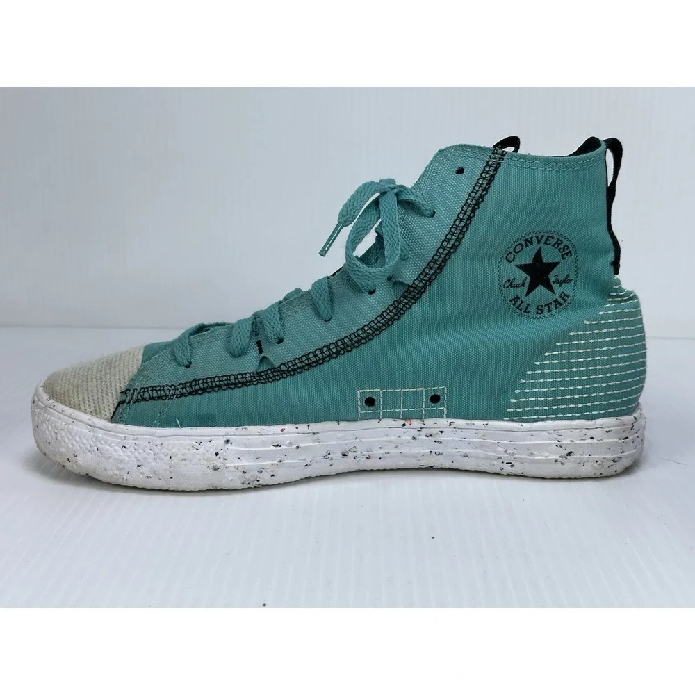 Converse Chuck Taylor All Star Turquoise High Top Sneakers Lace Up M 8 W 10 - Picture 5 of 14